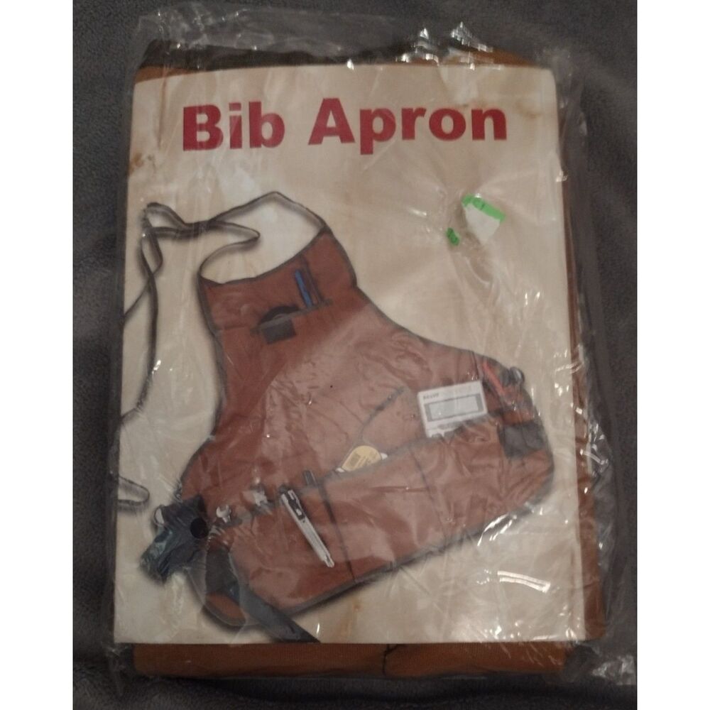 Bib Apron for Tools/Crafting Canvas 8 Pockets 2 Hammer Loops